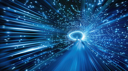 Obraz premium Abstract concepts of technological particles