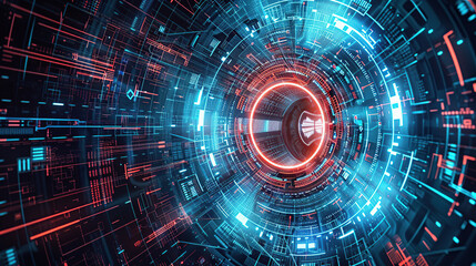 Obraz premium Abstract concepts of technological particles