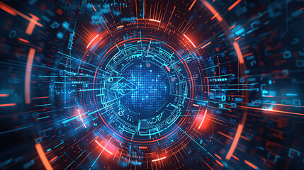 Obraz premium Abstract concepts of technological particles