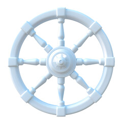 Obraz premium Wheel 3D icon, PNG image, isolated object