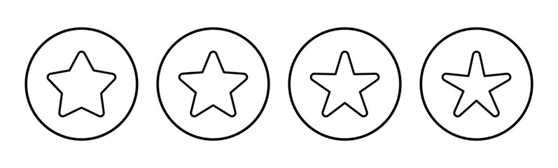 Obraz premium Star Icon set. rating icon vector. favourite star icon