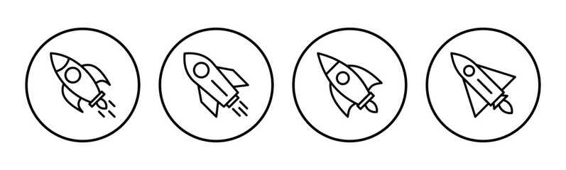 Rocket icon set. Startup icon vector.