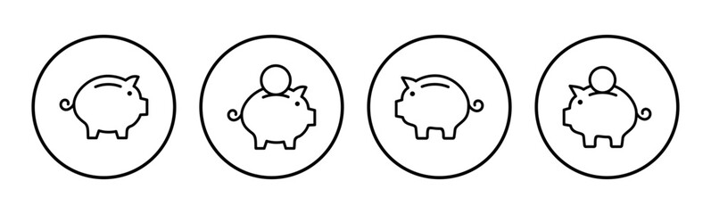 Piggy bank icon vector. piggy money icon