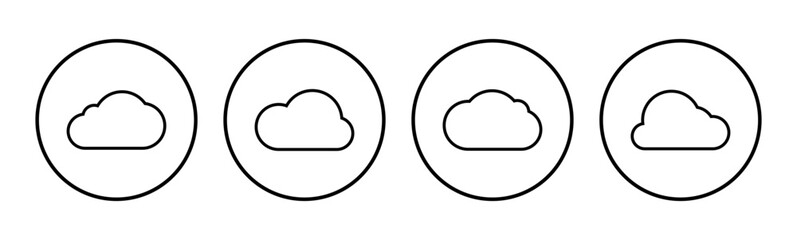 Cloud icon set. cloud vector icon