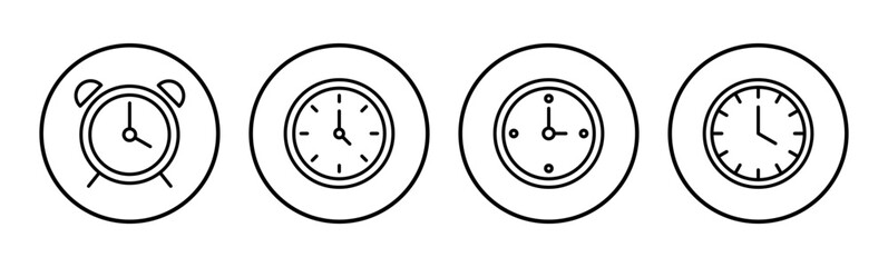 Clock icon set. Time icon vector. watch icon symbol