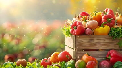 autumn background with vegetable in the wood basket