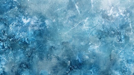 Obraz premium An abstract image featuring an icy blue texture with an array of shades and intricate patterns, resembling frozen water or crystal formations with a cool ambiance.