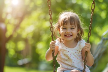 Little girl with a sunflower in a field.