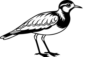 lapwing silhouette vector illustration