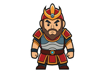 Obraz premium Cartoon Character With Beard Wearing Helmet