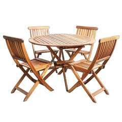 Garden Furniture Set Patio. Isolated on a Transparent Background. Cutout PNG.