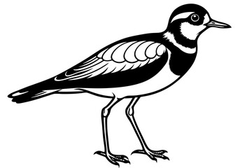 lapwing silhouette vector illustration