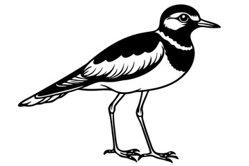 lapwing silhouette vector illustration