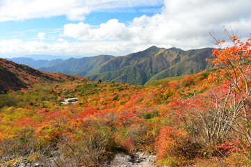 紅葉真っ盛り那須連山