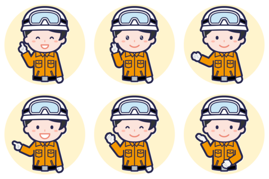 女性レスキュー隊員のポーズセット_03