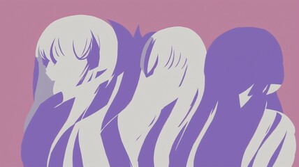 三重像のシルエット