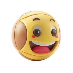 Fototapeta premium Enjoy some beach volleyball with a cheerful twist, in 3D clay style!