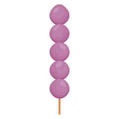 sweet grapes tanghulu cartoon vector