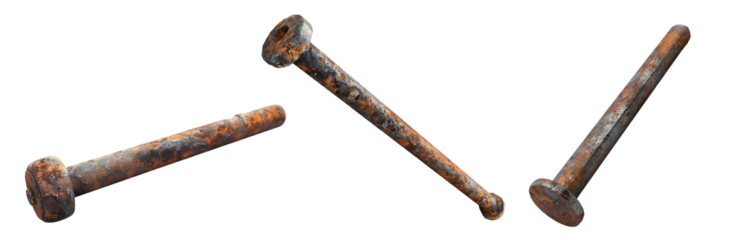 A rusty bolt and nut