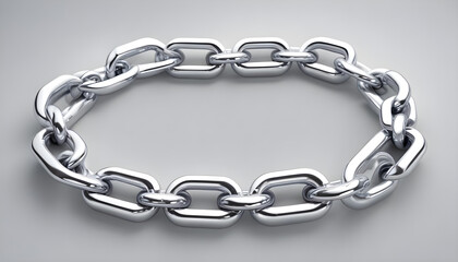 Obraz premium 3D rendering of chain emphasizing 7