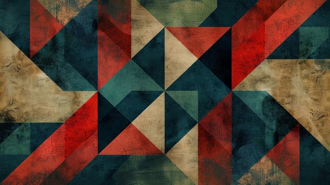 Vintage abstract geometric shapes background