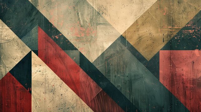 Vintage abstract geometric shapes background