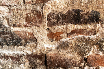 ancient square stone wall, old stone material
