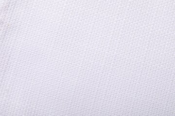 Texture of white fabric as background, top view