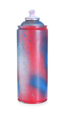 One can of bright spray paint isolated on white