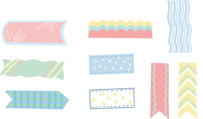 set of notes with ribbons