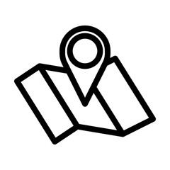 map icon in line style. Vector illustration