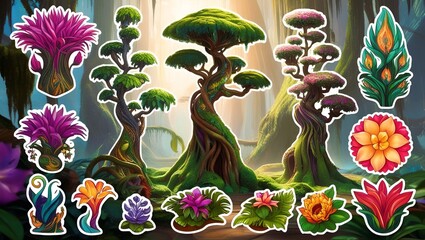 Magical Flora of Pandora 3D Sticker Collection
