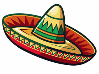 illustration of mexican culture theme, sombrero