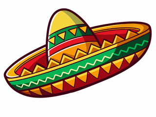 illustration of mexican culture theme, sombrero