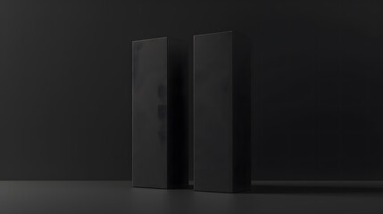 黒の2つのボトルギフトボックス