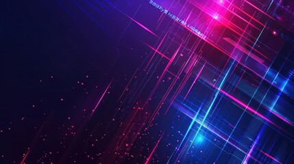 Obraz premium Neon Grid Abstract Background