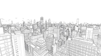 city building sketch