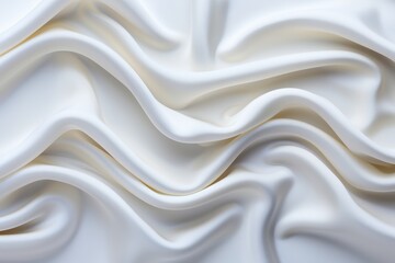 Smooth white fabric with flowing curves