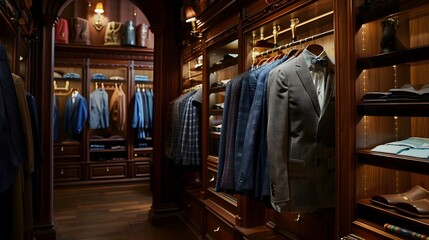 メンズクラシック衣料品のショールーム