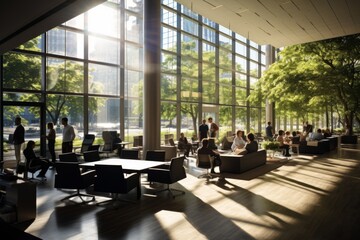 Interior of a modern office space