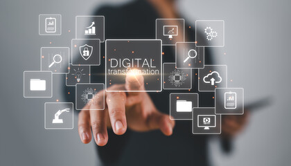 Digital transformation technology strategy, digitization and digitalization of business processes and data,optimize and automate operations,customer service management, internet and cloud computing