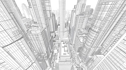 city building sketch