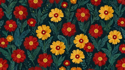 Pattren foral and flower texture background generate ai