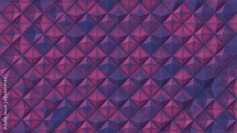 Aufkleber 3d render loop animation of a pattern consisting interlocking geometric shapes