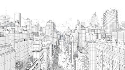 city building sketch