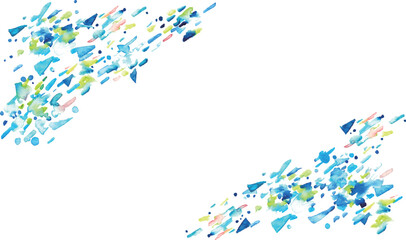 水彩画。水彩タッチの幾何学ベクターイラスト。抽象的なイメージの水彩背景。夏の水色水彩背景。Watercolor painting. Geometric vector illustration with watercolor touch. Abstract image watercolor background. Summer light blue watercolor background.