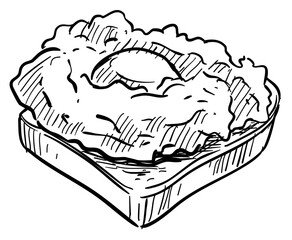 chicken eggs handdrawn illustration