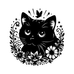 cat vactor style illustration 2024