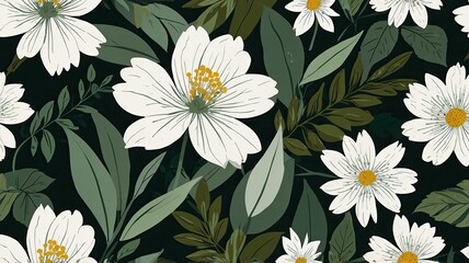 Pattren foral and flower texture background 