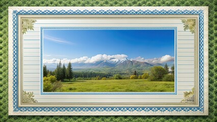 Certificate design featuring a perfect landscape mockup with beautiful scenery, certificate, mockup, landscape, perfect, scenic